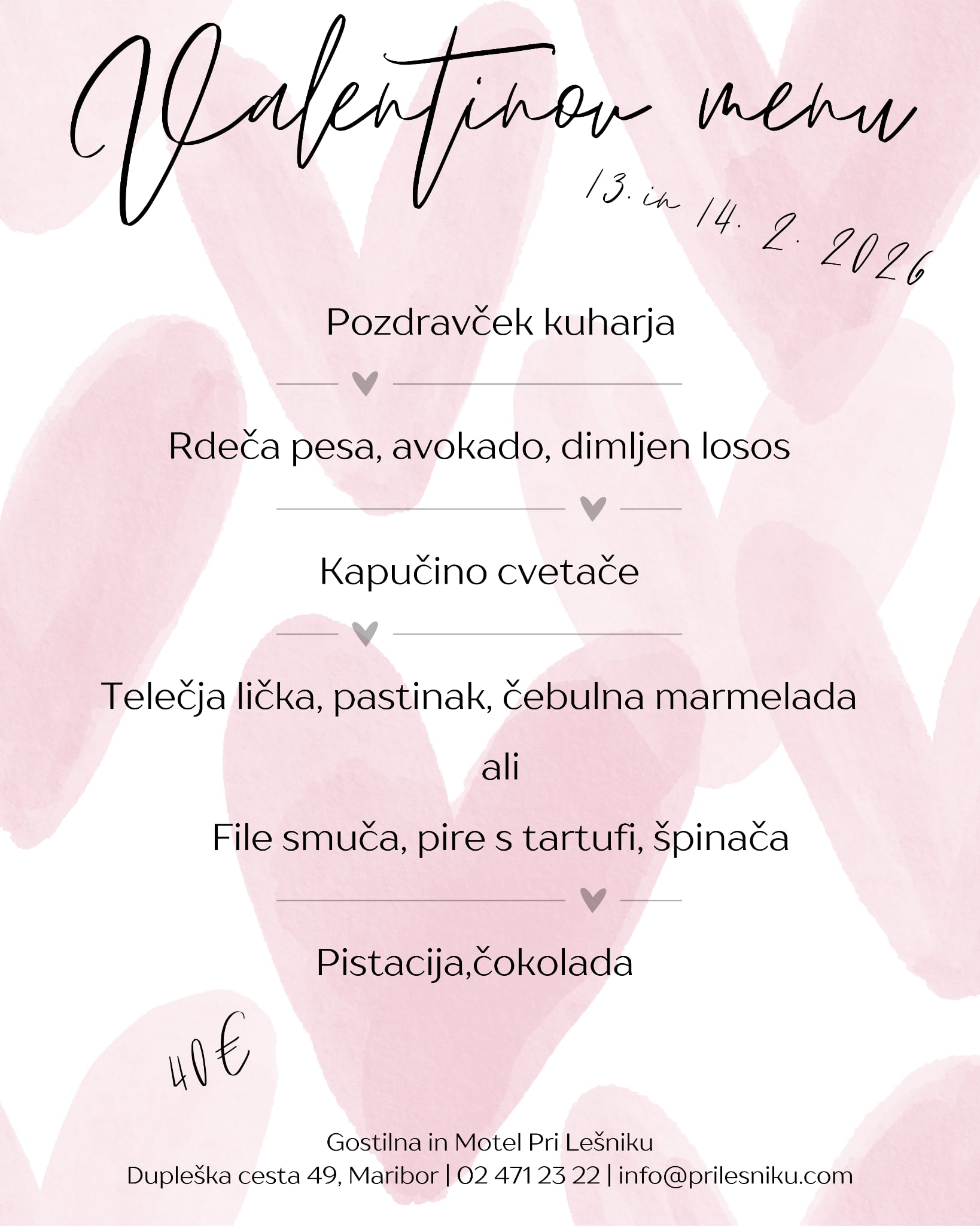 Valentinov meni 2026